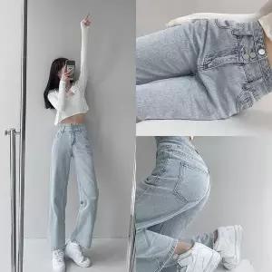 [하프클럽/셀러허브_여성트랜드패션]와이드 일자 하이웨스트 란우 레트로