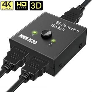 4K HD 30Hz 양방향 스위처 HDMI 호환 2 in 1 out X 플스호환 PC 노트북 프로젝터 용 분배