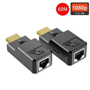 Cat6 이더넷 케이블을 통한 HDMI 익스텐더 MAX 60M 1080P RJ45 리피터 확장 송신기  PC HDTV DVD 용 무손실