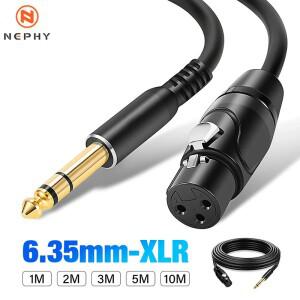 1/4인치 TRS-XLR 암 케이블 6.35mm 밸런스드 기타 믹서 및 녹음 스튜디오의 전문 적합