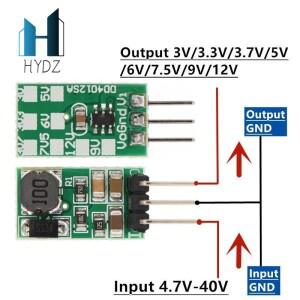DD4012SA 1A DC 5-40V ~ 3V 3.3V 5V 6V 7.5V 9V 12V 레귤레이터 DC-DC 스텝다운 벅 컨버터 모듈 보드