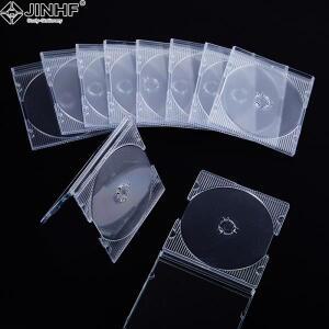 5/10개 8cm CD DVD 디스크 박스 투명 단일 보관함 케이스 빈 플라스틱