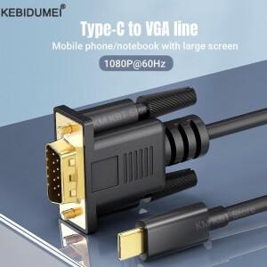 USB C 타입 - DVI 어댑터 케이블 1080P 3.1 VGA 비디오 모니터 (HDTV 프로젝터 노트북