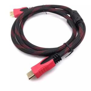 고속 HDMI 케이블 HDTV 블랙 및 레드 꼰 호환 1.4V TV 데이터 컴퓨터 모니터 지원 3D 1080P