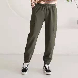 여성 카고 겨울 밴딩팬츠 긴바지 기모안감 모노 데일리 베이직 패션 조거바지