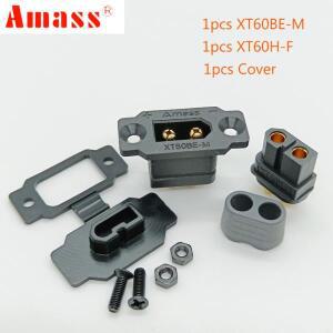 Amass Black XT60BE-M 남성  커넥터 RC FPV 충전기 배터리 모터 ESC 용 와이어 케이블 플러그