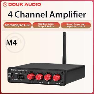 Douk Audio-M4  2/4 채널 블루투스 5.0 디지털 앰프 스테레오 오디오 수기 데스크탑 USB 음악 플레이어 x
