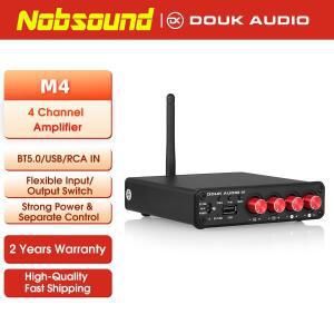 Nobsound 하이파이 스테레오 블루투스 5.0 디지털 파워 앰프 USB 음악 플레이어 2/4 채널  멀티 존 오디오