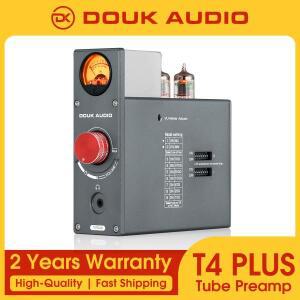 Douk Audio JAN5725 MM/MC 턴테이블용 관 포노 프리앰프 VU 미터가 있는  스테레오 오디오