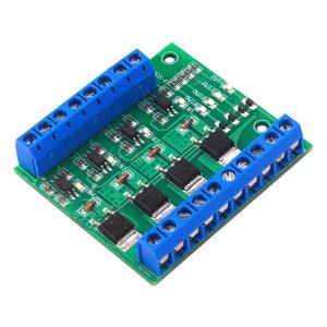 4채널 증폭기 보드 드라이버 모듈 MOSFET PLC 10A 광커플러 절연 DC