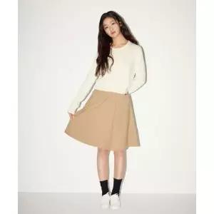 매장정품 LEE 리 우먼 스트랩 미들 스커트 베이지 LE2601SR02BE 1967135