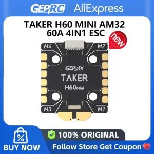 GEPRC TAKER H743 MINI 32비트 60A 스택 미니 소형 플라이트 컨트롤러 H60 AM32 4IN1 ESC RC 쿼드콥터 FPV