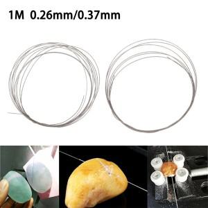 제이드 유리 바위용 다이아몬드 커팅 와이어 톱날  DIY 매칭 용품  전문 수공구  1m  0.26mm  0.37mm