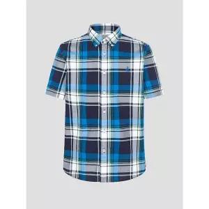 빈폴 남방 25SS [BC5565C32P] 마드라스 체크 반소매 셔츠 - 블루