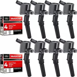 포드 F-150 머스탱 V8 4.6L 팩 8과 호환되는 MAS 점화 코일 DG508 및 모터크래프트 OEM 스파크 플러그