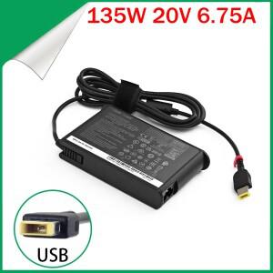 레노버호환 씽크패드호환 P51 P52 S5 R720 Y700 Y50-70 ADL135SCC3A용 충전기 135W 20V 6.75A USB-A 노트북
