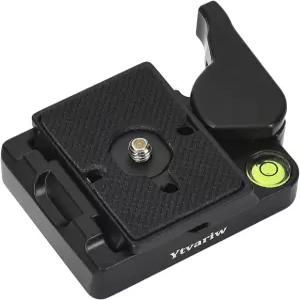 Manfrotto Monopod Tripod Ball Head 및 호환되는 323 RC2 퀵 릴리스 플레이트 어댑터 장착된 Rapid