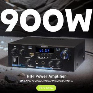 Woopker AK35/AK45/AK45 Pro/AK55 디지털 앰프 Bluetooth 사운드 가정용 자동차 가라오케 2 채널 HIFi FM U