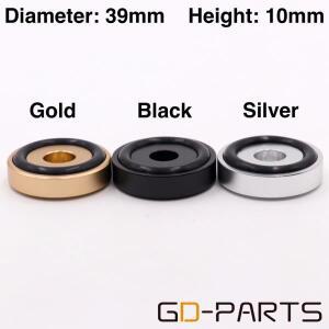 39x10mm CNC 가공 솔리드 알루미늄 DAC 턴테이블 라디오 CD 앰프 스피커 캐비닛 절연 피트 패드 스탠드 콘
