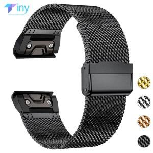 Garmin호환 Fenix 8 7X 7Pro 6X 5X 5Plus Tactix 7 Forerunner 965 955 Enduro 스테인레스 스틸 밴드