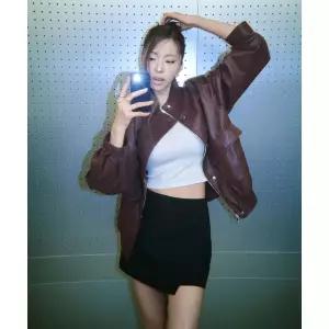 매장정품 더엣지 THEATG 26FW FAUX 레더 봄버자켓 재킷 124207