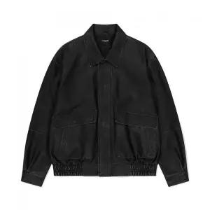 매장정품 마하그리드 MAHAGRID WASHED FAUX LEATHER BLOUSON BLACKMG2EFMB940A 121085