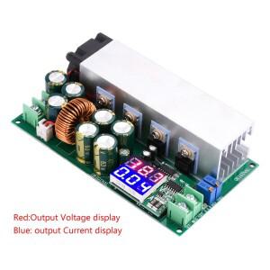 DC-DC 고전력 600W 조정 가능 스텝다운 전원 공급 장치 모듈(팬 포함) 12V-80V ~ 2.5V-50V 벅 컨버터 25A