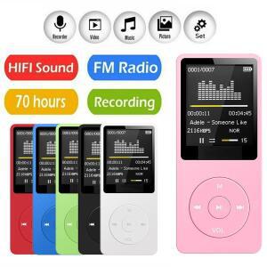MP3 플레이어 USB 충전  디지털 화면 미디어 무손실 휴대용 포켓 스포츠 러닝 워킹 음악 재생