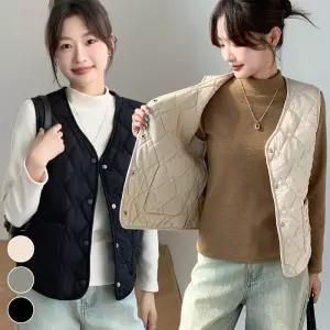 포켓 세미기모 경량 패딩조끼 ELC9017
