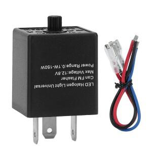 3핀 조정 가능 LED 점멸 장치 릴레이 12V 회전 신호등 자동차 바이크 오토바이 깜박임 액세서리
