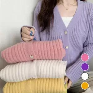 하트 여성 단추 가디건 ERD-134