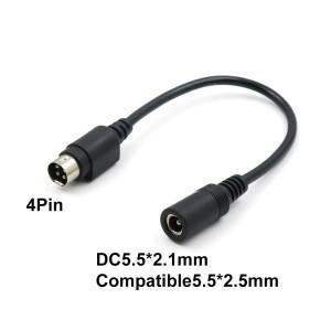 SATO TG-5011-19V-ES용 암 5.5x2.5mm-수 3핀/4핀 케이블 리드 TV LCD VCR 전원 공급 장치용 4핀