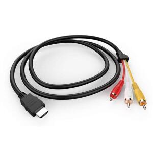 TV HDTV용 HDMI 호환 케이블 커넥터 어댑터  RCA 1080P 5Ft  수-3 비디오 오디오 AV