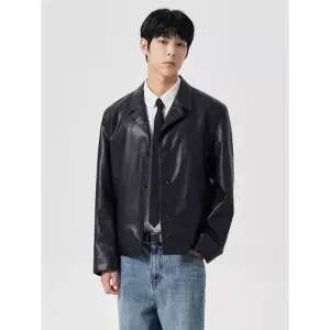 에잇세컨즈 페이크 레더 재킷 블랙 214911BY45 4393380