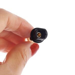 SPDIF 플라스틱 시크 미니 소형 3개 블랙 광섬유 금도금 잭 플러그 토슬링크-3.5mm 어댑터 광학