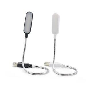 미니 소형 LED 책 램프  USB 독서 야간 흰색 및  색상  테이블 책상 휴대용 노트북 보조배터리 PC 컴퓨터용