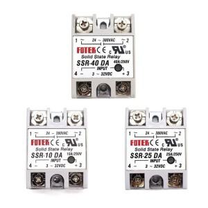 솔리드 스테이트 릴레이 12v 24v SSR-10DA 10A 25A 40A 3-32V DC ~ 24-380V AC SSR Rele 전원 공급 장치