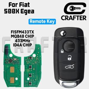 Key Crafters FI5FM433TX Origianl PCB ID4A 433MHz 플립 원격 자동차 키(피아트호환 500X Egea Tipo -용)