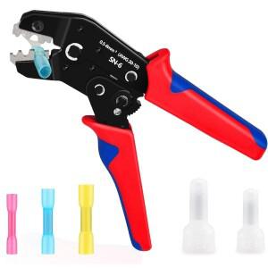 SN-6 압착 플라이어  와이어 크림퍼  비절연 단자/열수축 커넥터용 AWG 20-10(0.5-6mm²). 핸드 도구