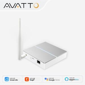 안테나가 있는 AVATTO Tuya ZigBee 게이트웨이호환 스마트 브리지 유선 메쉬 허브 홈 자동화 알렉사 및 구