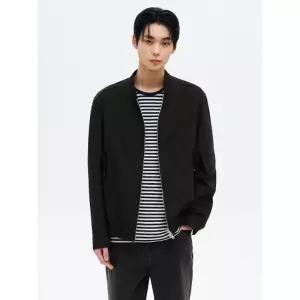 에잇세컨즈 스탠드 칼라 코튼 블루종 블랙 4952047