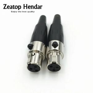 소형 XLR 오디오 마이크 커넥터  케이블 납땜용 MIC  미니 소형 3 4 5 6 핀 암 플러그  스트레이트  10 개