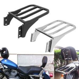 프론트랙 Harley Sportster XL 04 17 Dyna 06 Softail 84 05 FLST FLSTC LSTSC 오토바이 후면 시시 등받이 수하물 선반