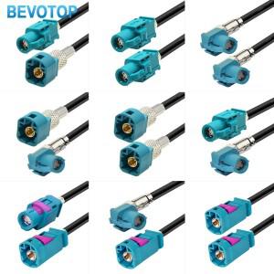 BEVOTOP Univeral 4 핀 HSD 케이블 워터 블루 코드 Z 남성-여성 어댑터 코어 535 벤츠 호환 BMW 호환 audi