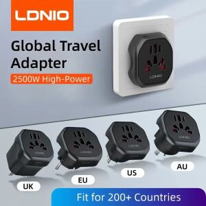 LDNIO Z7 범용 콘센트 EU UK AU US KR 형 플러그 변환기 가정용 여행용 소켓 어댑터 200개 이상 국가 호환