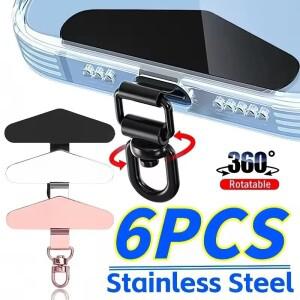 360 ° 회전식 금속 스틸 폰 테더 탭 휴대폰 핸드폰 끈 패치 가스켓 범용 맥세이프호환 연결 부품