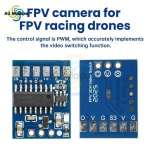 FPV 드론 UAV 액세서리용 3채널 비디오 스위처 모듈 3방향 DC 5-12V