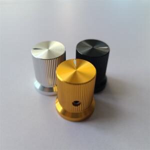 알루미늄 합금 노브 스트라이프 솔리드 로터리 인코더 전위차계 볼륨 스위치 17x20mm 앰프 제어 단추 조정