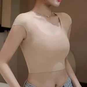 티셔츠 어깨뽕 나시티 여자나시 보정 컬러 비침 민소매나시 방지 여성 피부톤 무봉제속옷