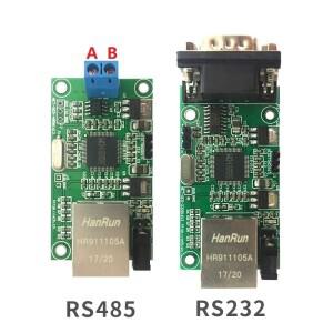 CH9121 이더넷-RS485 RS232 직렬 포트 투명 전송 모듈 지원 10/100M  MDIX 라인 자동 스위칭